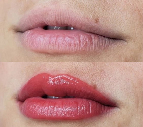 Maquillage permanent avant-après
