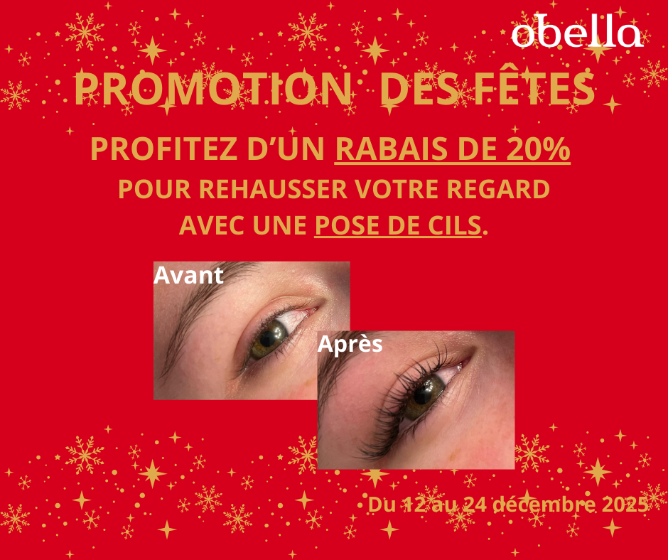Promotion de fêtes 2025 pose de cils
