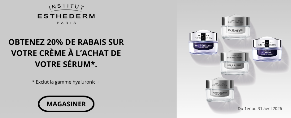 Promotion Esthederm 20% cr&egrave;me Avril 2026 bandeau