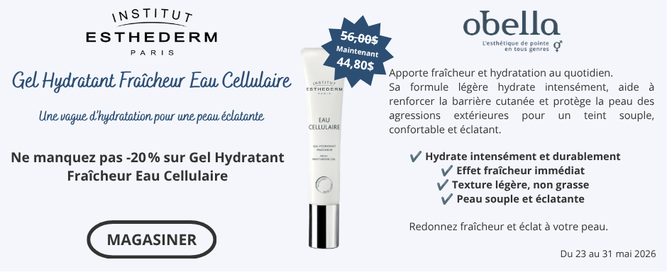 Esthederm gel hydratant promotion mai bandeau