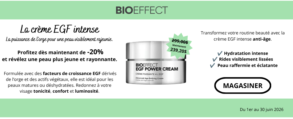 Bioeffect bandeau promotion juin 2026