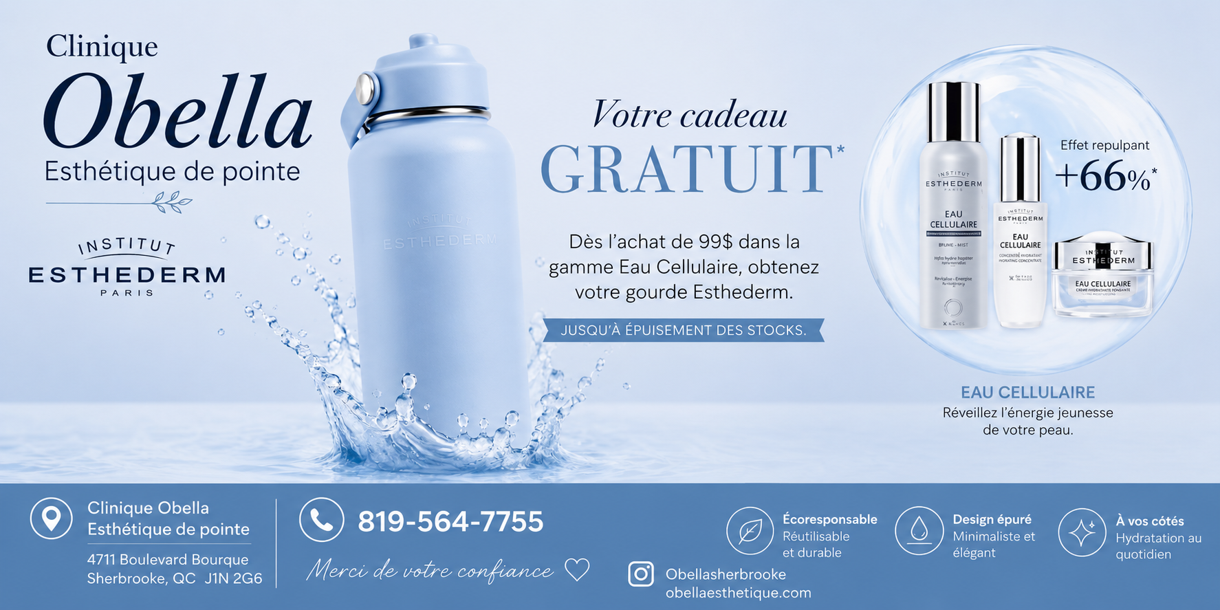 CAA Esthederm Eau cellulaire Juin 2027 bandeau