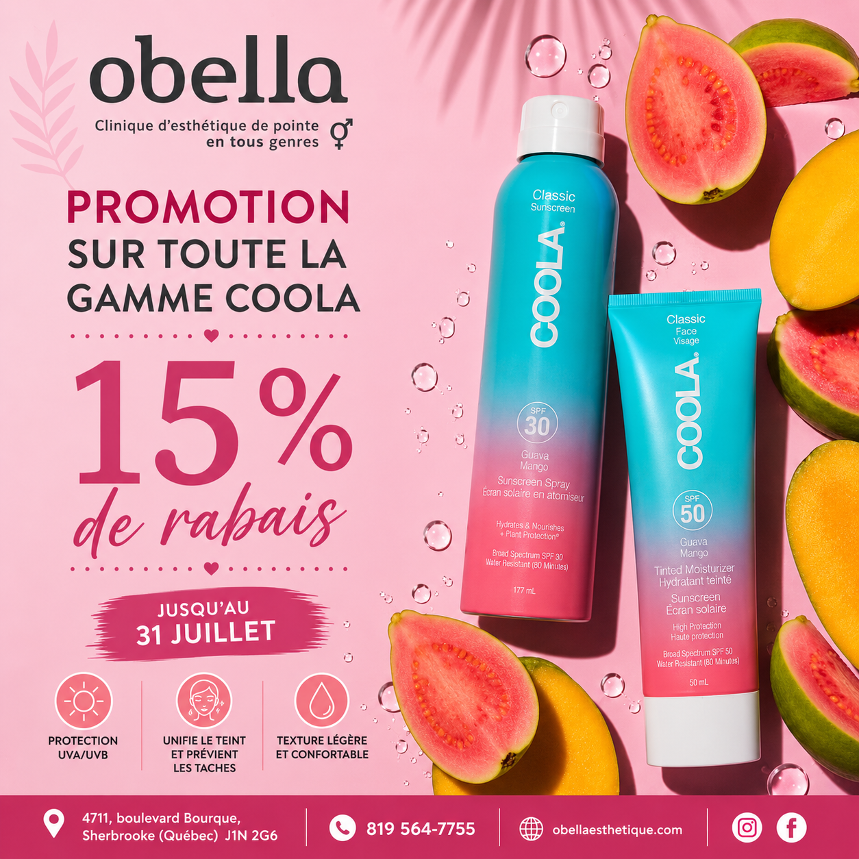 Promotion Coola 15% Juillet 2026 facebook