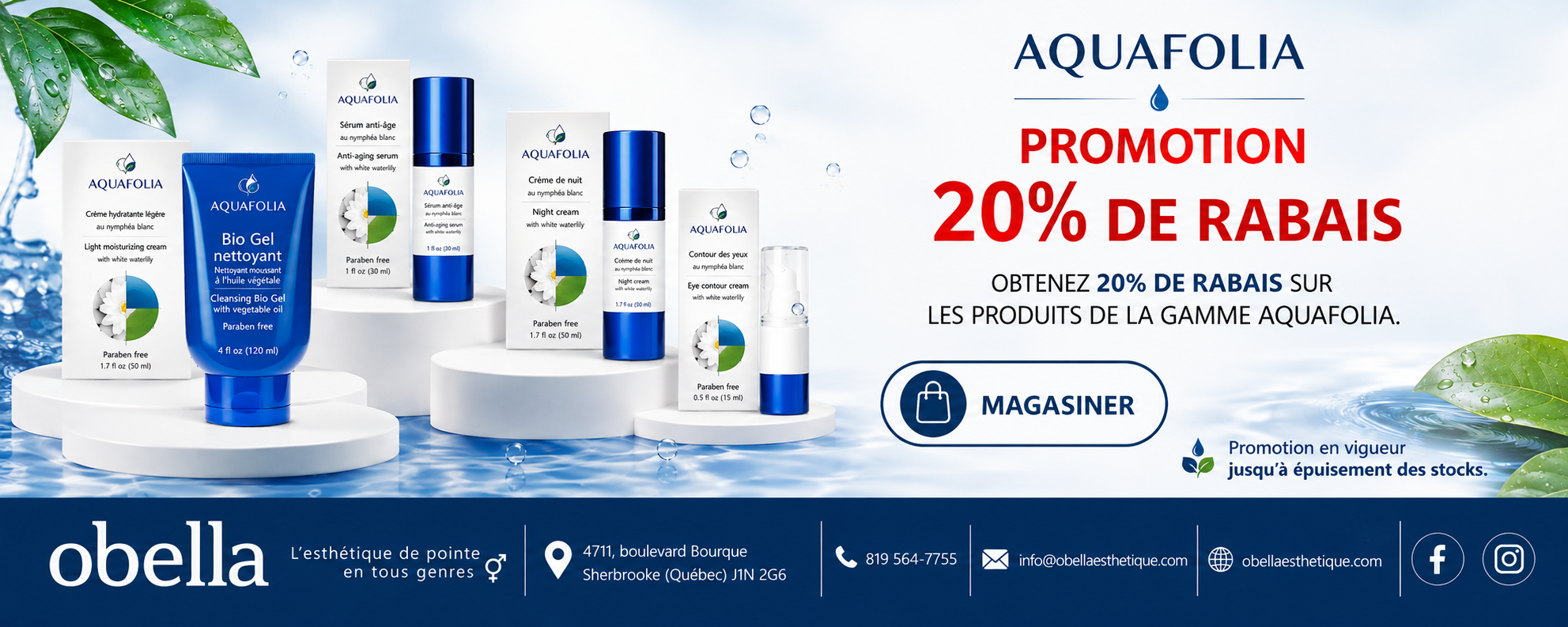 Promotion Aquafolia bandeau
