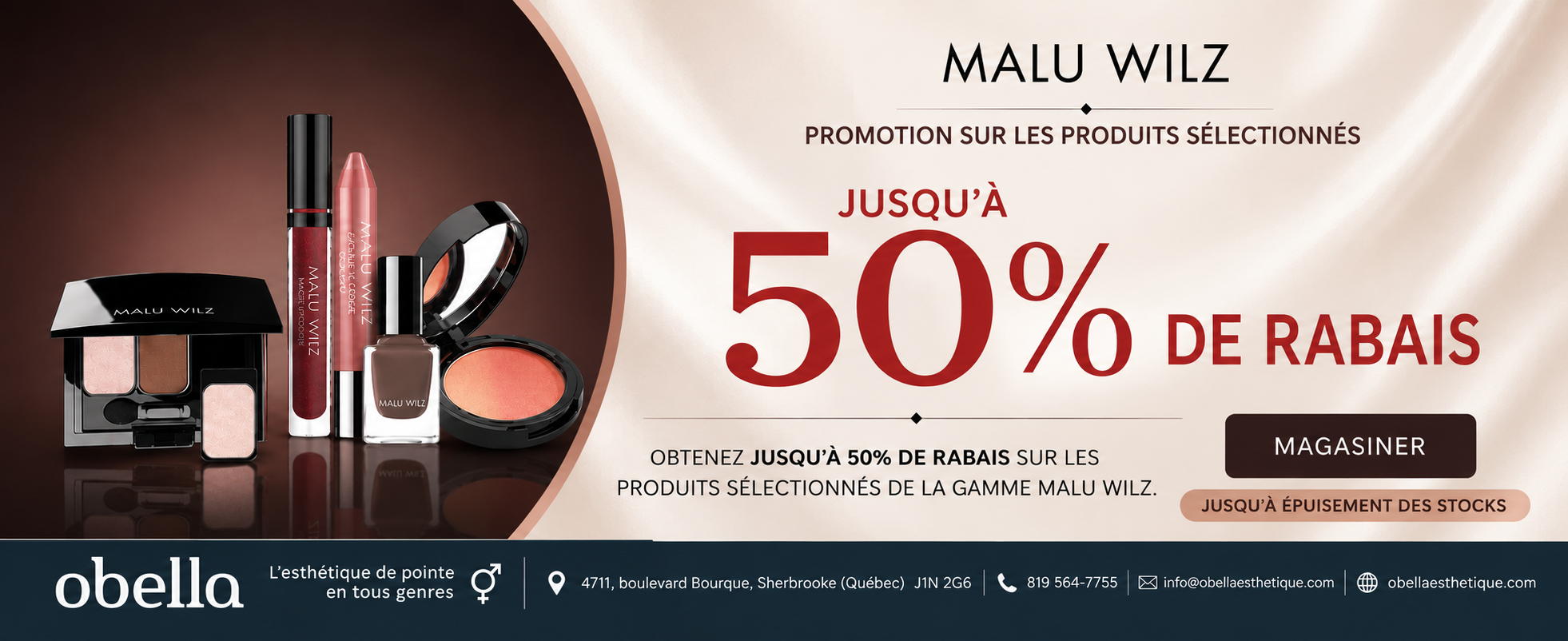 Promotion Malu Wilz maquillage bandeau