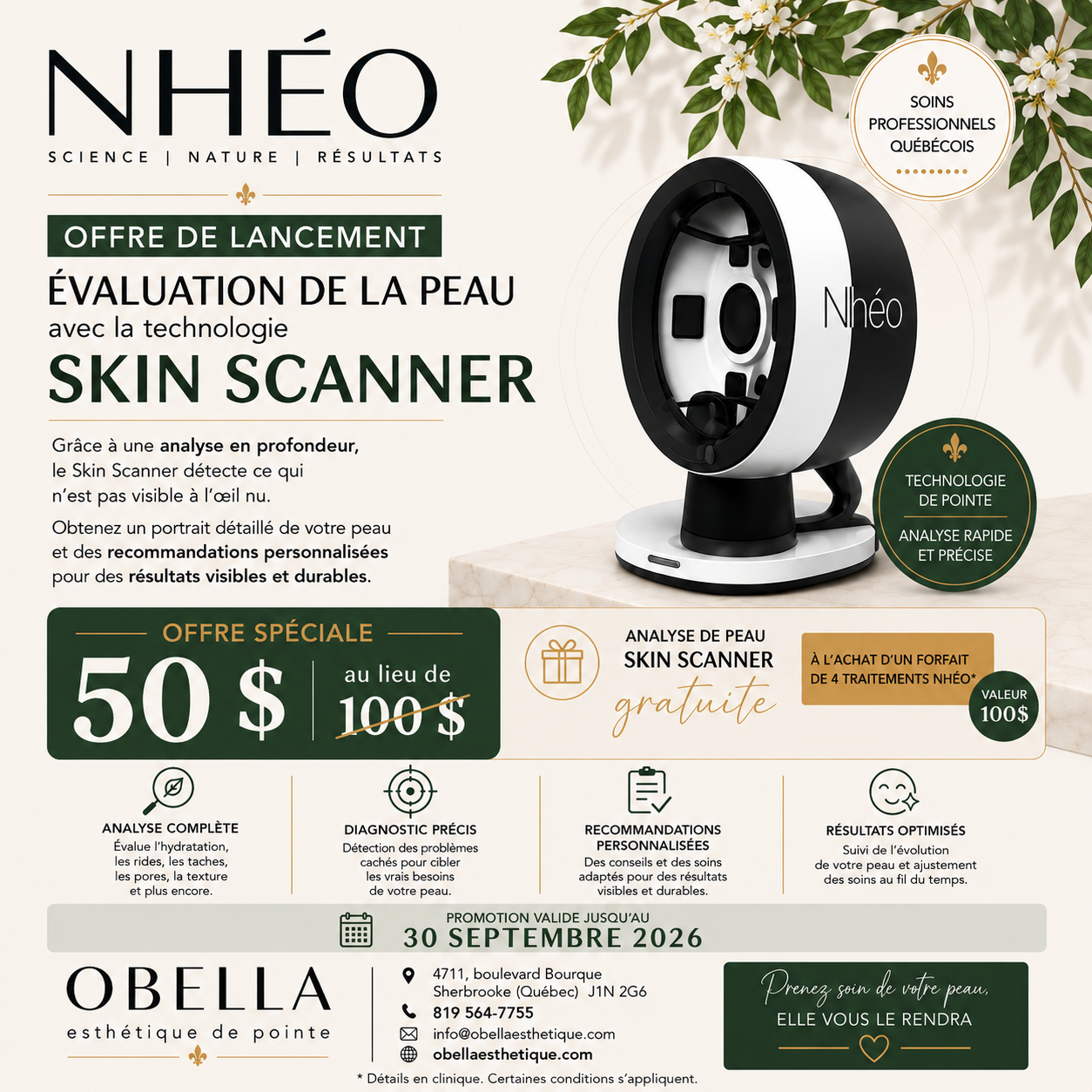 Promotion Nheo Skin scanner Septembre 2026 Facebook Promotion Nheo Skin scanner Spetembre 2026 Facebook