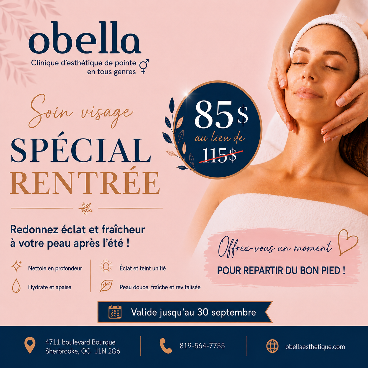 Promotion soin du visage Rentrée 2026 Facebook Promotion soin du visage Rentrée 2026 Facebook