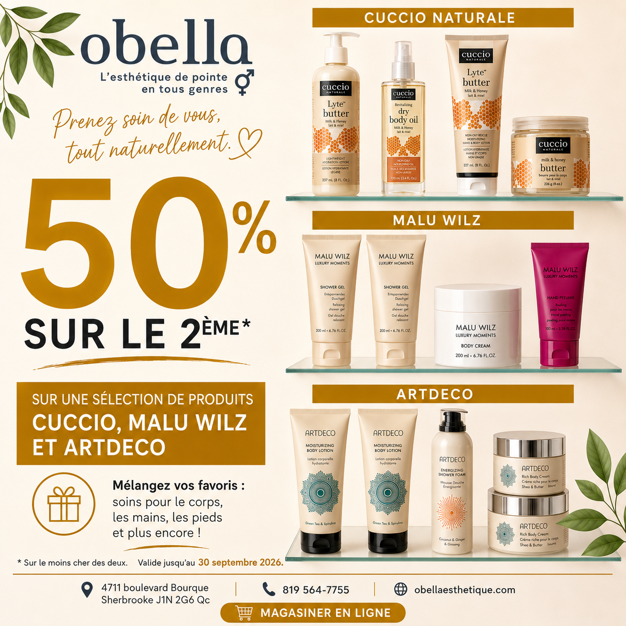 Promotion soins corps cuccio, malu et artdeco Septembre 2026 Facebook Promotion soins corps cuccio, malu et artdeco Septembre 2026 Facebook