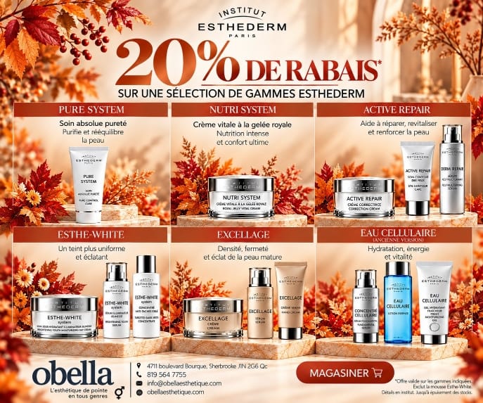Promotion Esthederm produits discontinu&eacute;s Octobre 2026